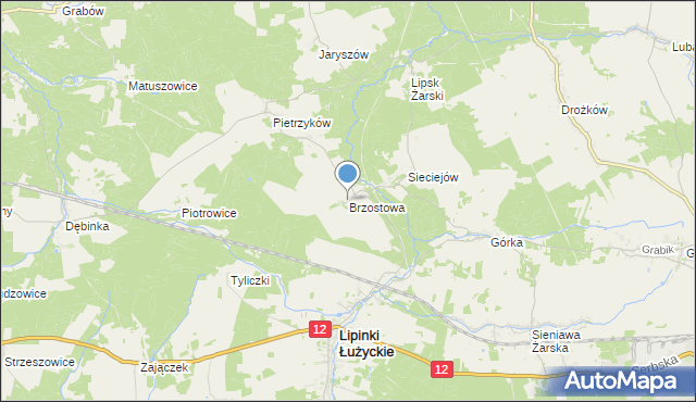 mapa Brzostowa, Brzostowa na mapie Targeo